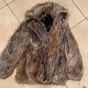 Zadig & Voltaire Faux Fur Jacket in Brown and Black